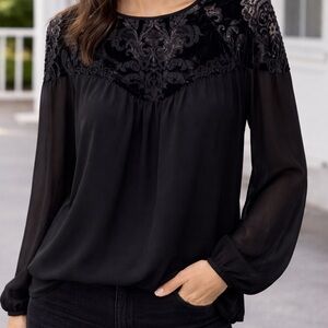 EXPRESS Black Lace Women's Top